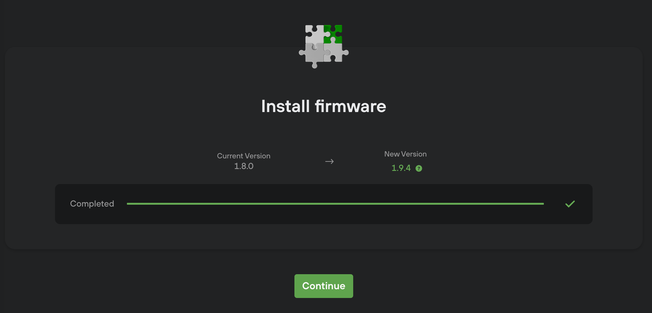firmware completed
